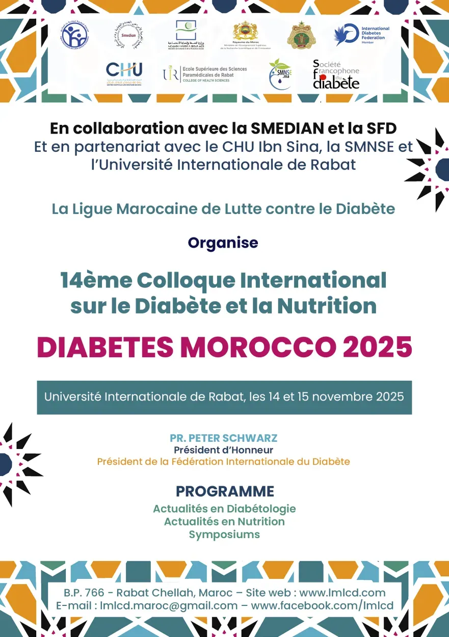 14ème Colloque International sur le Diabète et la Nutrition