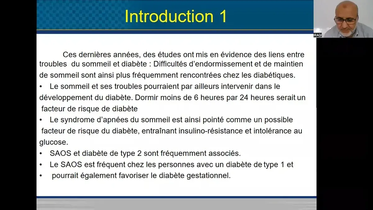 Apnées du sommeil et diabète.