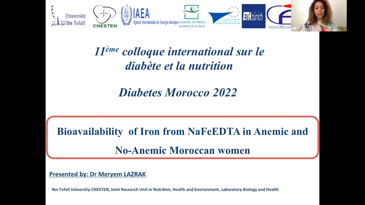 Biodisponibilité du Fer de NaFEDTA chez les femmes marocaines anémiques et non anémiques.