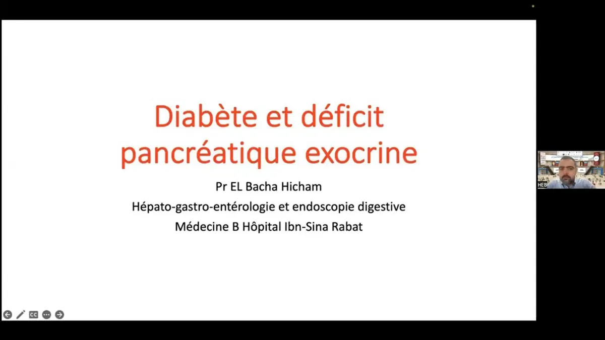 Diabète et déficit pancréatique exocrine.