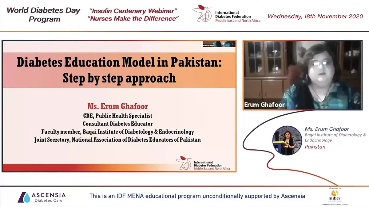 Diabetes Education Model in Pakistan : Step by step approach
