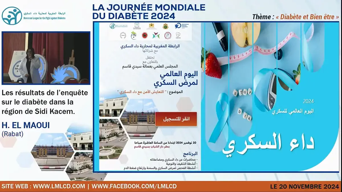 Les résultats de l’enquête sur le diabète dans la région de Sidi Kacem.