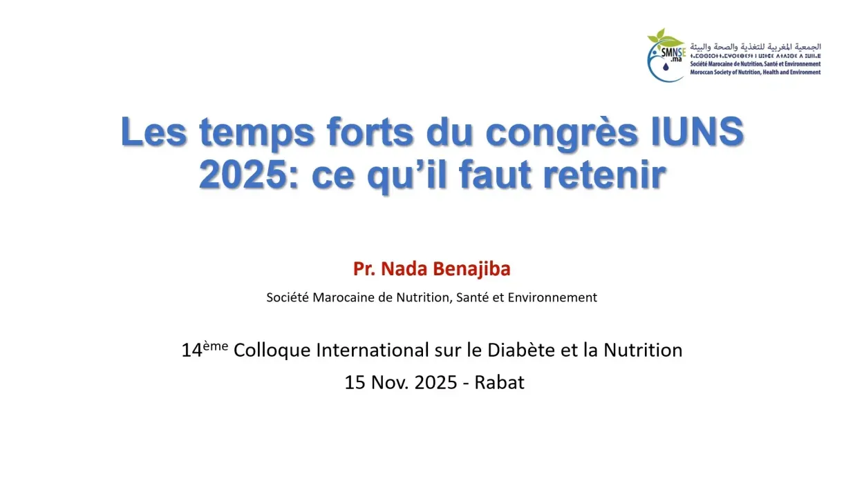 Les temps forts du Congrès IUNS 2025: ce qu’il faut retenir