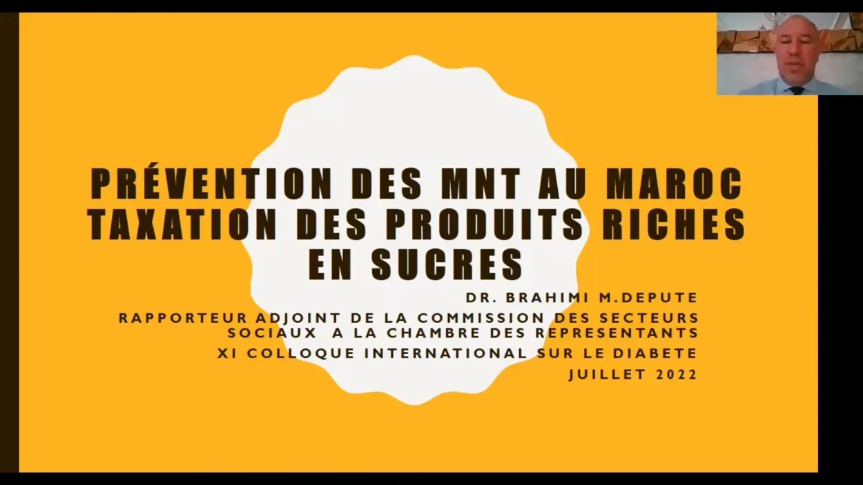 Prévention des MNT au Maroc : Taxation des produits riches en sucre.