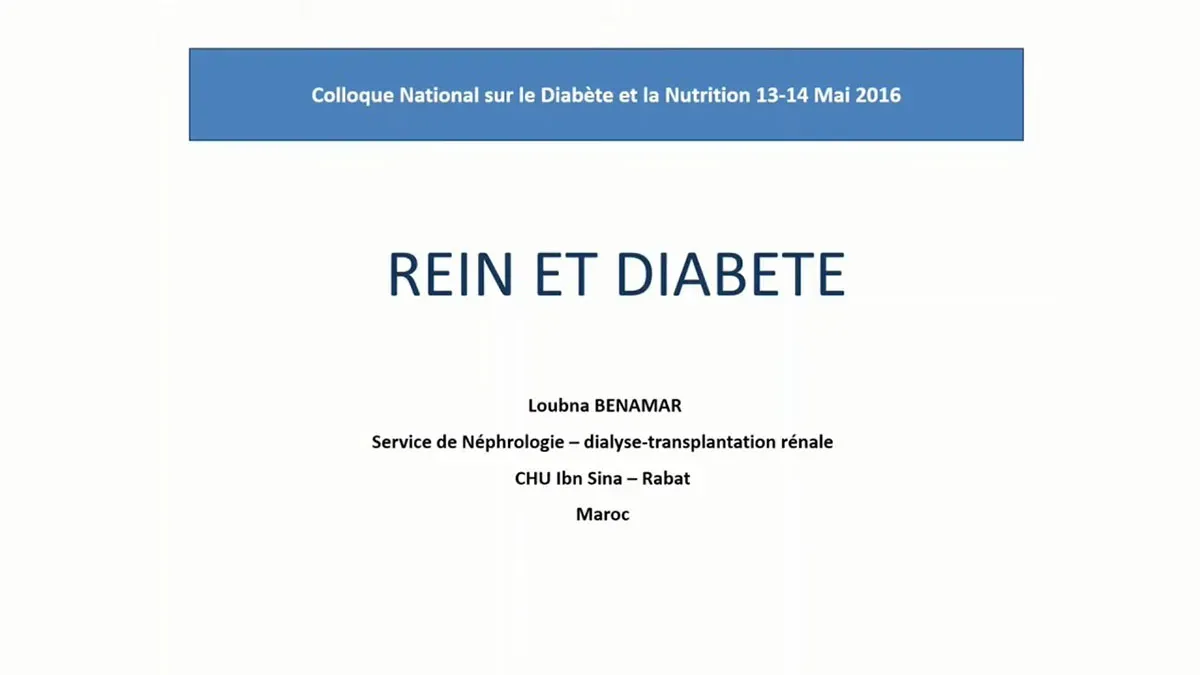 Rein et diabète.