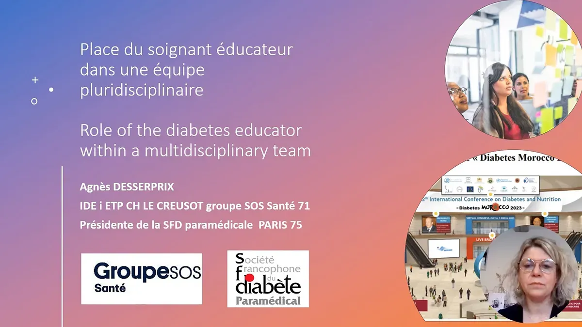 Rôle de l'éducateur en diabète au sein d’une équipe multidisciplinaire.