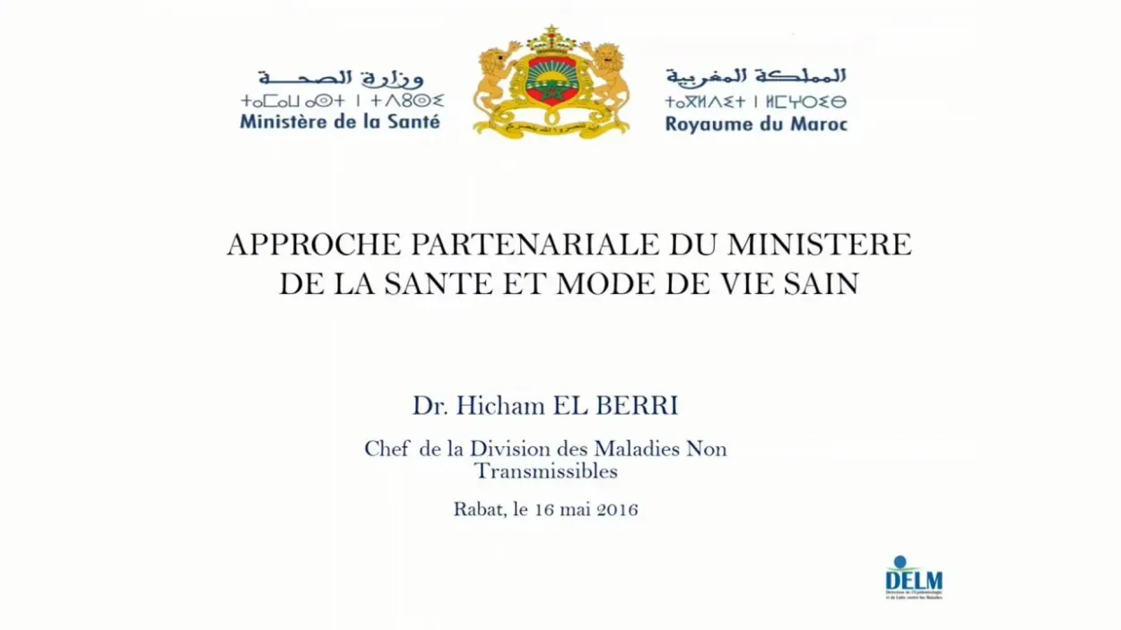 Rôle du Gouvernement : Approche partenariale du Ministère de la Santé et mode de vie sain