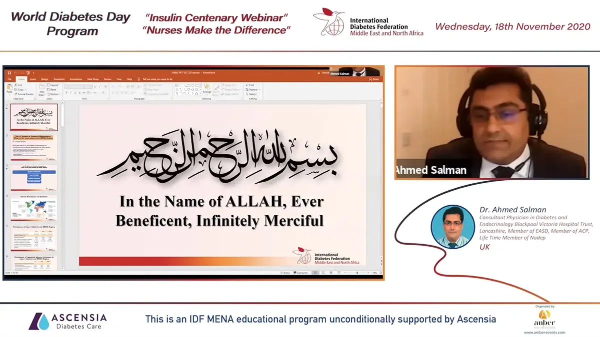 Use of Insulin in Diabetes Management : What is the best solution for MENA Region ?